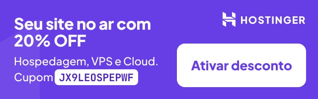 Seu site no ar com 20% OFF na Hostinger: cupom JX9LEOSPEPWF