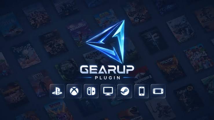 Logo do GearUP Booster, acelerador de jogos com o cupom LEAVEN