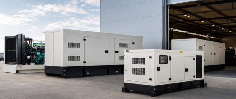Gerador de energia disponível para aluguel em obra e evento